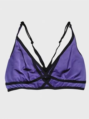 Torrid Purple Mesh Bralette with Black Trim – Plus Size 2 GUC